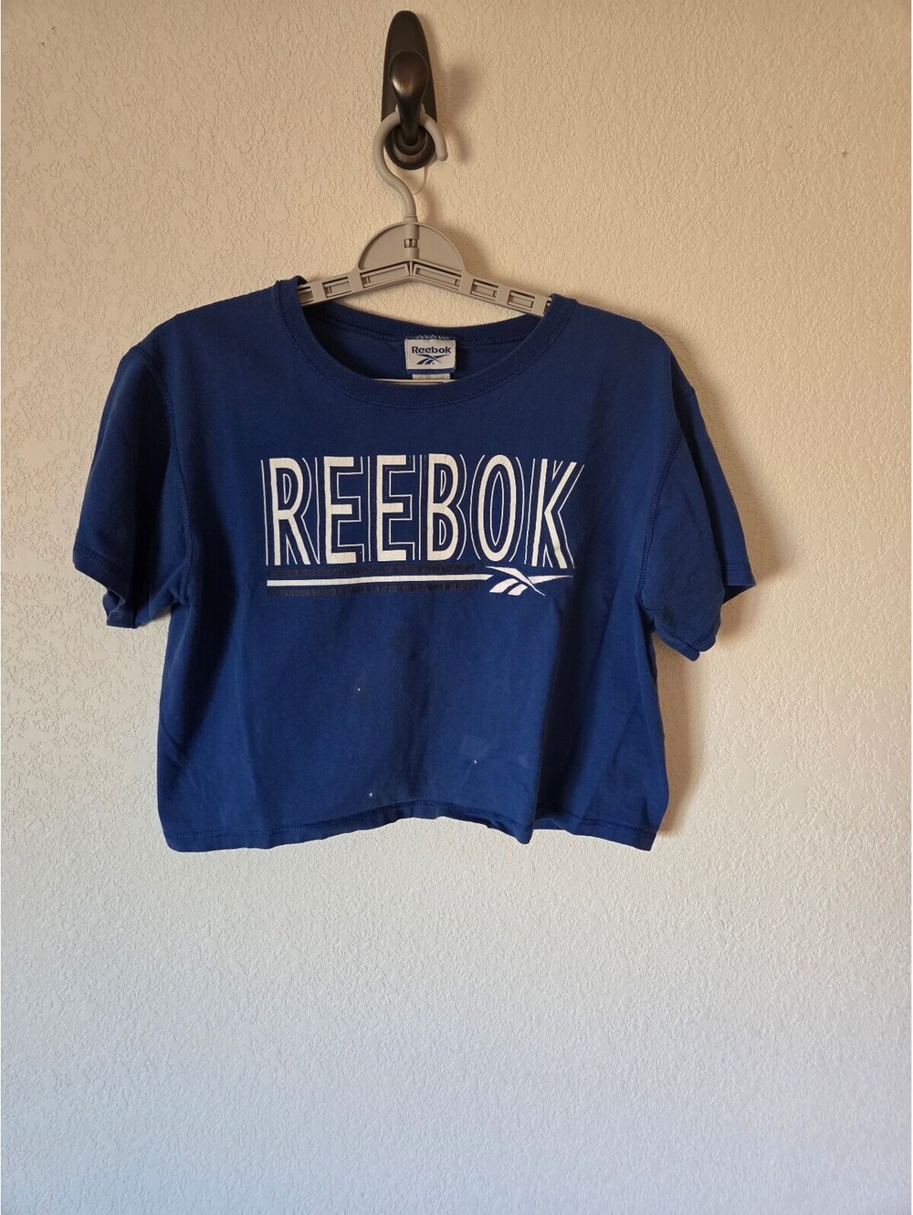 Vintage Reebok Blue Crop T-Shirt
